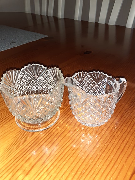 Riihimäen lasin kermakko ja sokerikko