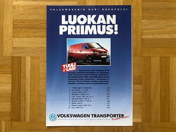 Esite Volkswagen Transporter & Caravelle T4 vuodelta 1991 VW VAG