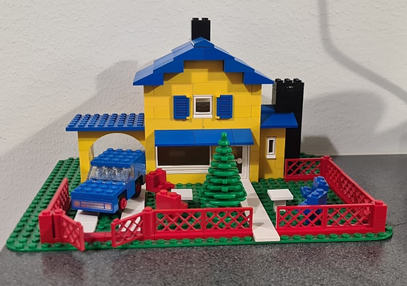 1974 Retro lego 361-1 Tea garden Cafe with Baker's Van