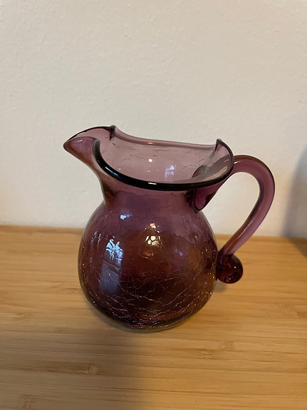 Vintage lasinen kermakko