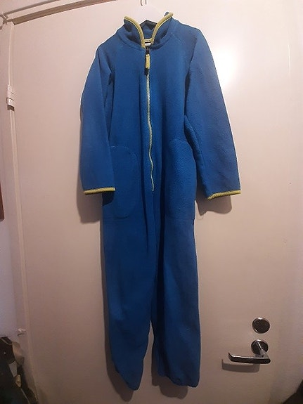 Sininen lasten fleece-haalari koko 122 unisex