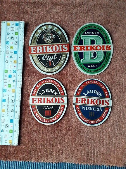 Lahden Erikois olut etikettejä