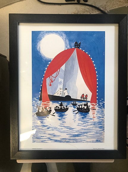 Muumi-aiheinen taulu