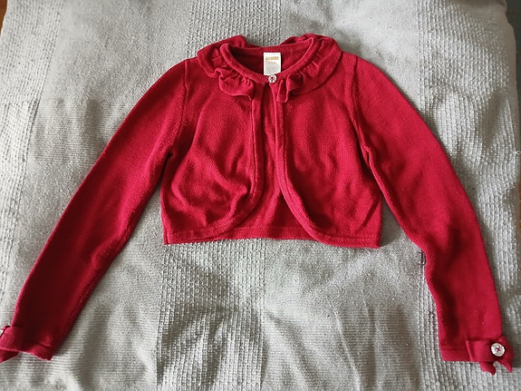 Tyttöjen punainen s-kokoinen bolero