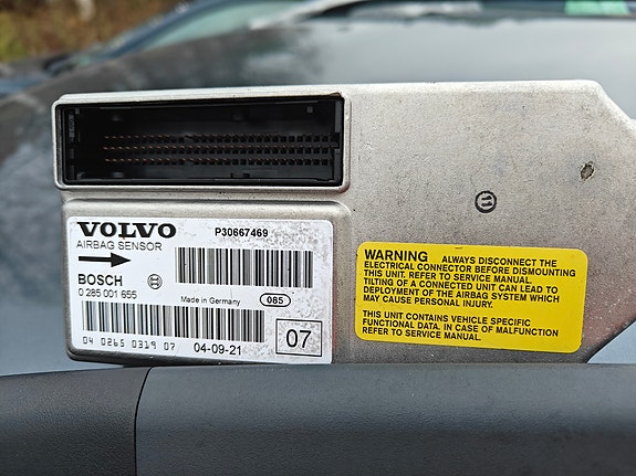 Volvo V70/S60/S80 airbag ohjainlaite