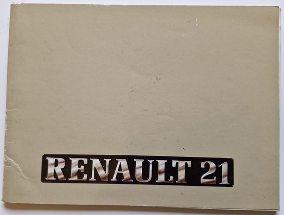 Renault 21 omistajankäsikirja vuodelta 1987