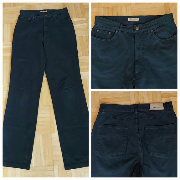 Sand Basic Stretch mustat farkut koko 38