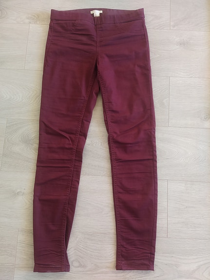 Viininpunaiset housut 36 / S