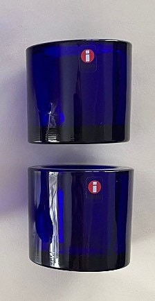 Iittala kivi tuikku x 2, koboltinsininen