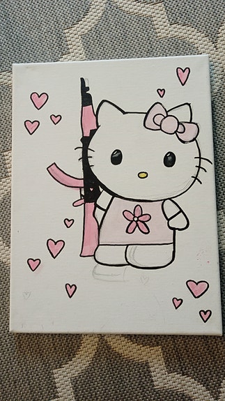 Hello kitty-maalaus