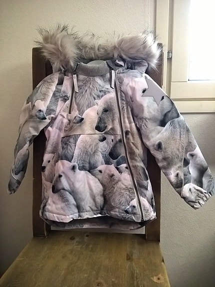 Uusi Molo Hopla jääkarhu talvitakki 110cm