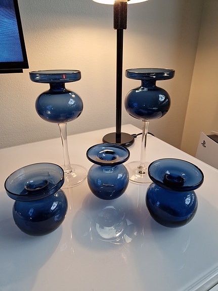 Iittala kynttilänjalat, design Erkki Vesanto