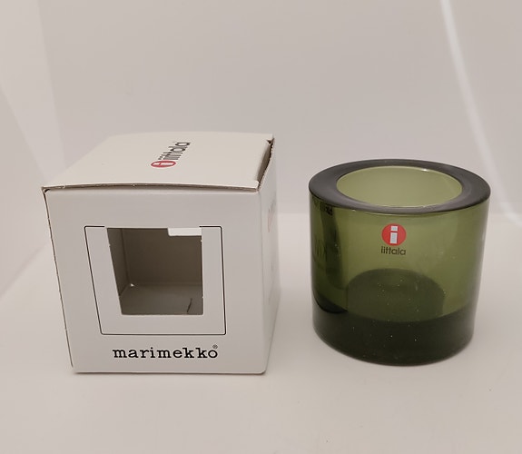 Iittala Kivi kynttilä lyhty sammaleenvihreä
