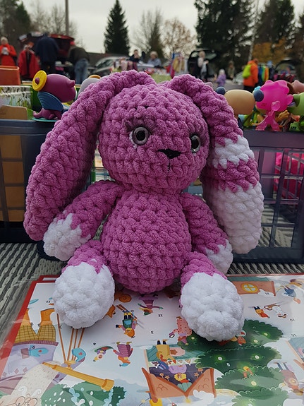Käsintehty pupu pehmolelu