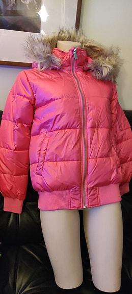 Pinkki talvitakki koko 158