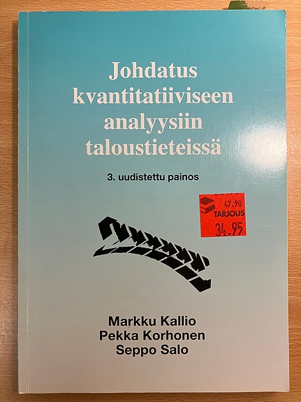 Johdatus kvantitatiiviseen analyysiin taloustieteissä