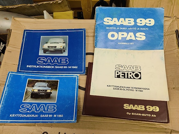 Saab 99 osia ja käyttöohjekirjat