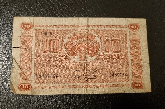 10 markkaa seteli , Suomi