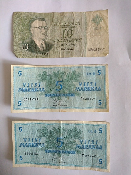 Suomen markka setelit