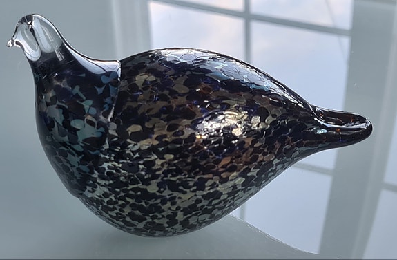 Espoon Taidelasi Oy - Lasilintu kork. 18 × pit. 20cm