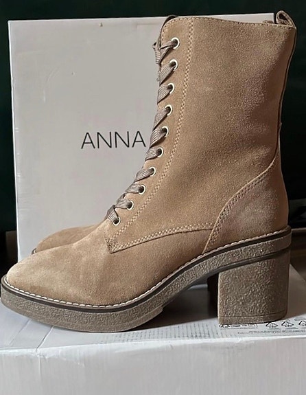Anna Field uudet aitoa mokkanahkaa olevat saapikkaat 40