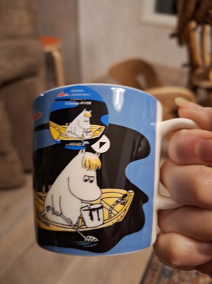 Muumi muki Ruotsi Sininen tarralla