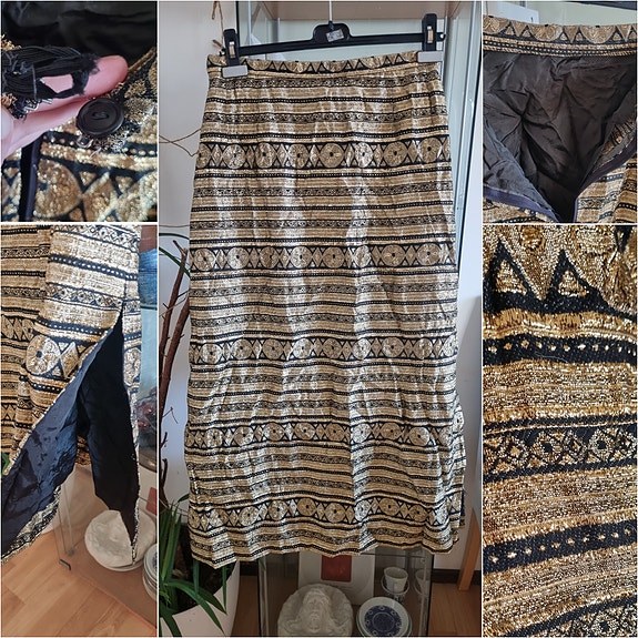 Kultainen hame naisten vaate