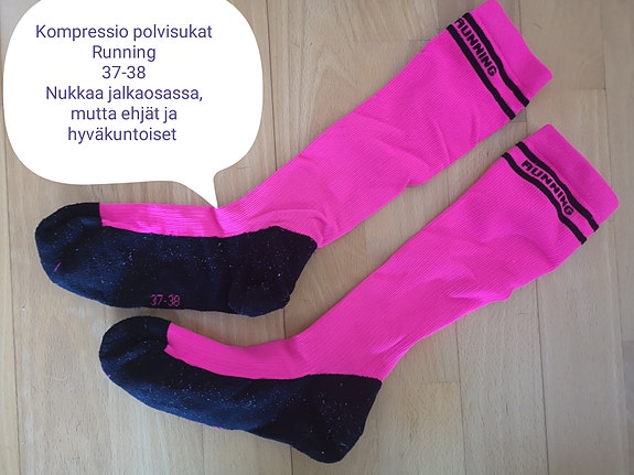 Crivit pinkit kompressiosukat 37 ja 38