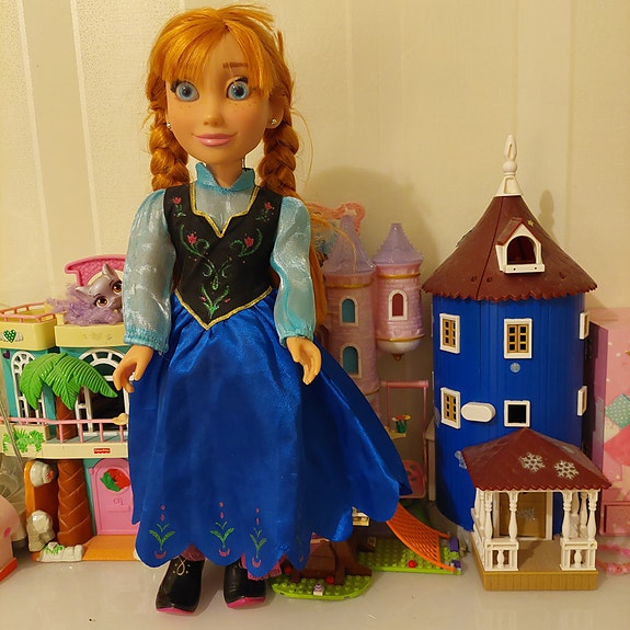 Disney Frozen Anna Nukke Sininen Mekko