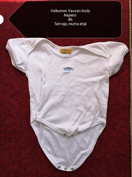 Valkoinen body 86 cm