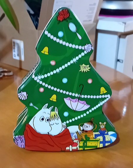 Muumi peltipurkki peltirasia säilytys Moomin characters