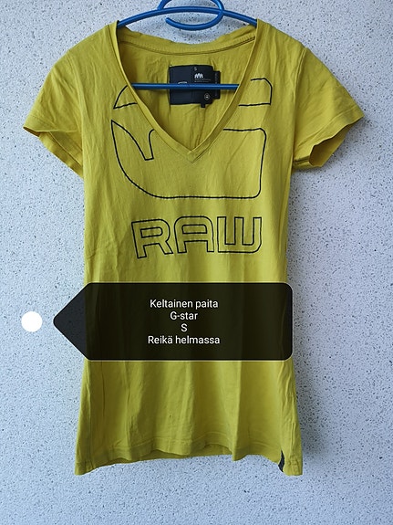 Raw keltainen t-paita S