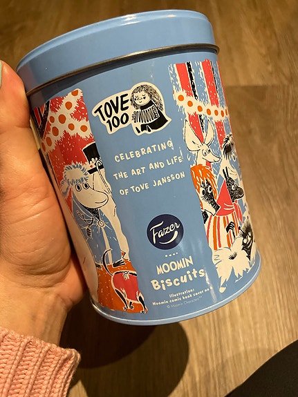 Muumi peltinen säilytyspurkki Tove 100v