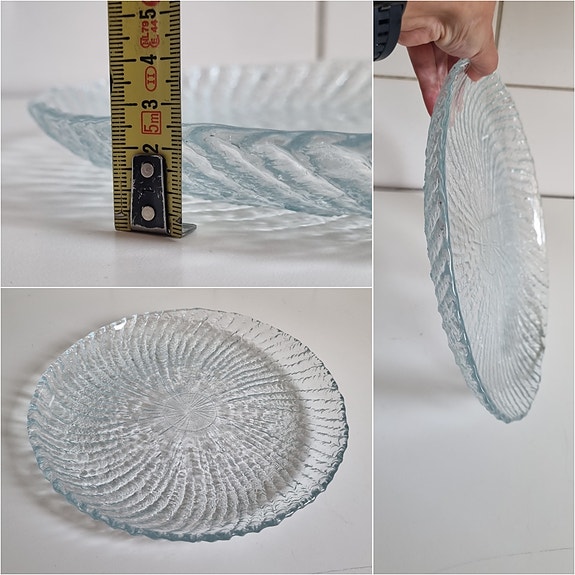 28 cm Riihimäen lasi Nanny Still lasi lautanen tarjoilu astia