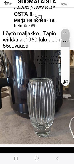 Löytö maljakko Tapio wirkkala