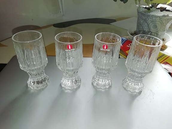 Wellamo Snapsilasit , Iittala , Valto Kokko , 4 kpl