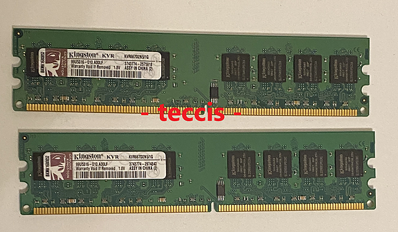 DDR2 RAM 2 X 1GB