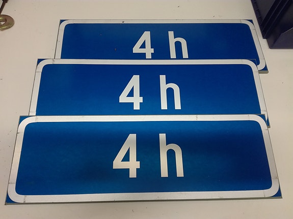 4h pysäköinti -merkki, 3kpl