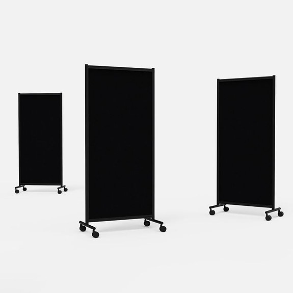 One Screen – pyörillä siirreltävä näyttelysermi messuille ja julkisiin tiloihin