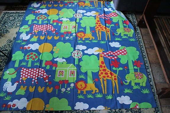 Finlayson Eläintarha retro kangas. 1973