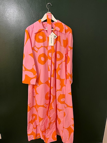 Marimekko Perenna Unikko – Puuvillapopliinimekko, oranssi