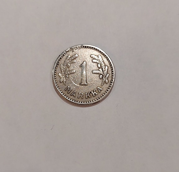 Suomi Finland 1 markka kolikko coin 1928 B