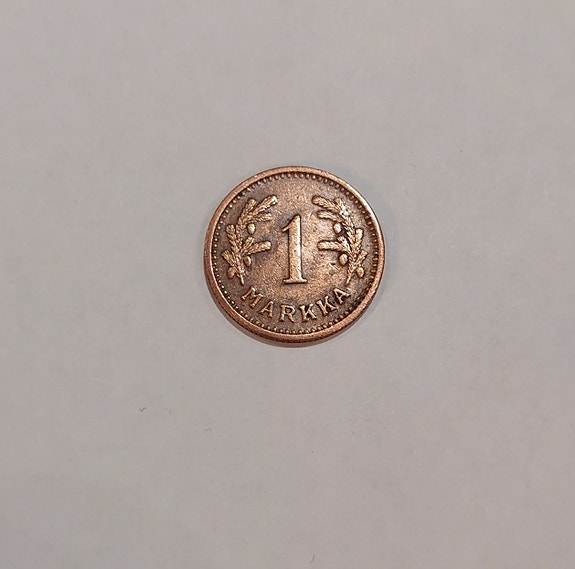 Suomi Finland 1 markka kolikko coin 1942 A