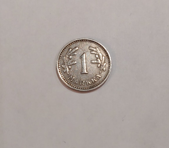 Suomi Finland 1 markka kolikko coin 1937 B
