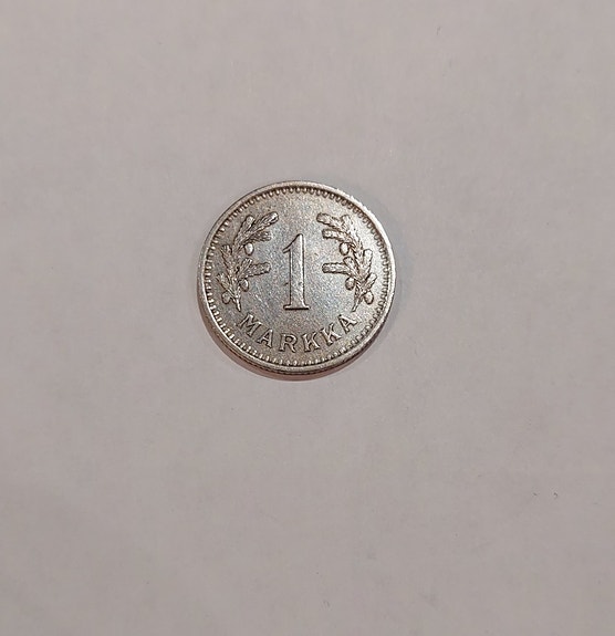 Suomi Finland 1 markka kolikko coin 1940 B