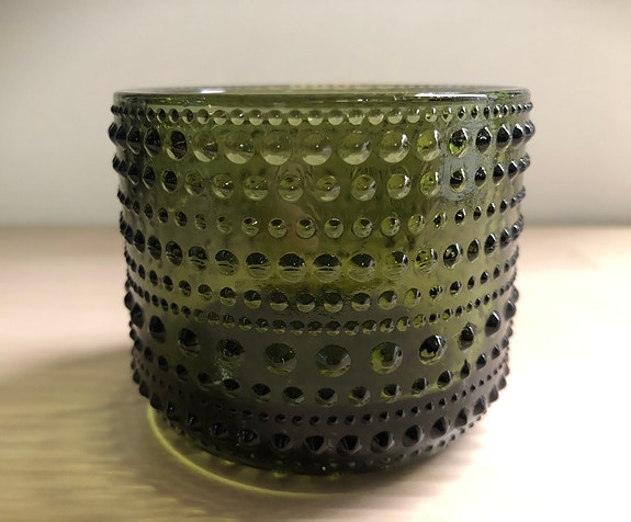 Iittala Kastehelmi tuikku, sammaleenvihreä
