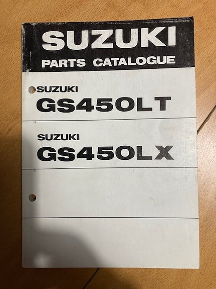 Varaosaluettelo Suzuki GS 450 LT ja 450 LX Vintage vuodelta 1980