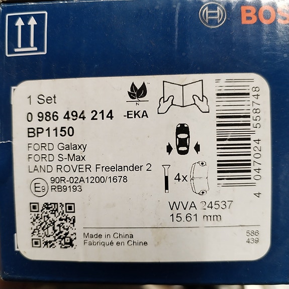 Bosch jarrupalasarja Ford Galaxy/S-max 0 986 494 214