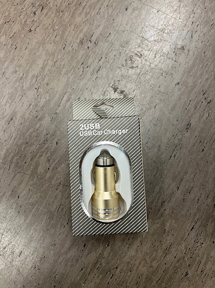 Autolaturi - 2 USB Usb Car Charger (Metallin keltainen)