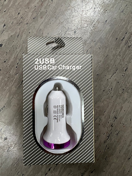 Autolaturi - 2 USB Usb Car Charger (Muovinen violetti)